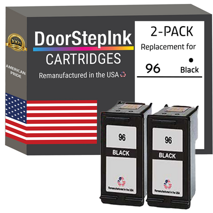 DoorStepInk Remanufactured in the USA Ink Cartridges for HP 96 2 Black / 97 1 Color 3-Pack