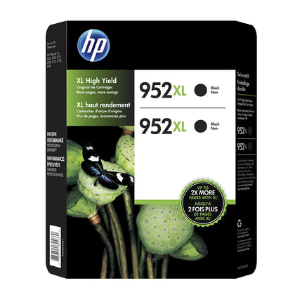 New Genuine HP 952XL (F6U19AN) Black Ink Cartridge- 2 Pack