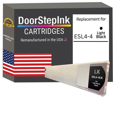 DoorStepInk Brand for Roland ESL4-4LK 440mL Light Black Remanufactured in the USA Ink Cartridge