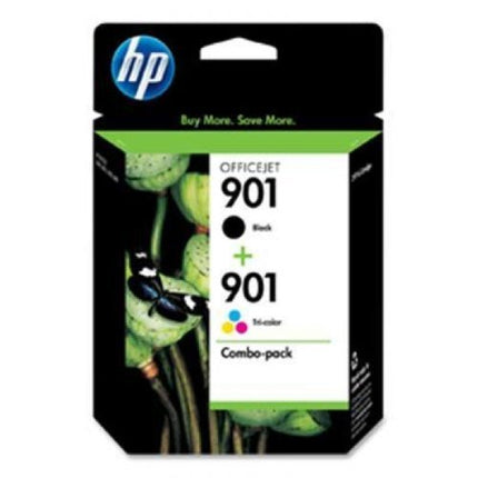 Original HP 901 Black (CC653AN) & Tri-Color (CC656AN) Ink Cartridge