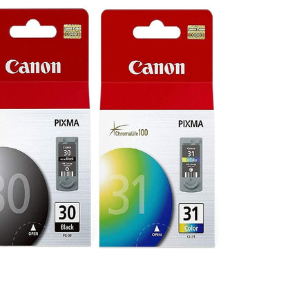 Canon PG-30 Black and CL-31 Color Printer Ink Cartridges