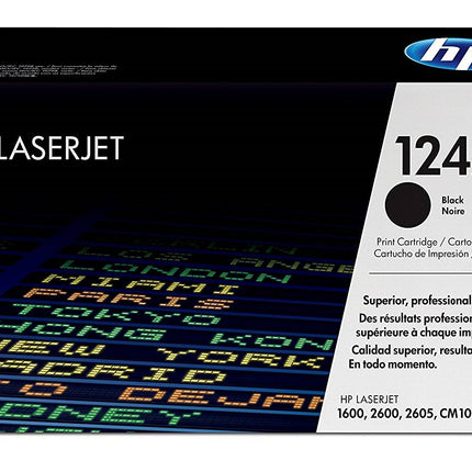 HP 124A High Yield Black LaserJet Toner Cartridge, Q6000A