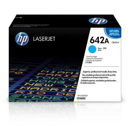 HP 642A High Yield Cyan LaserJet Toner Cartridge, CB401A