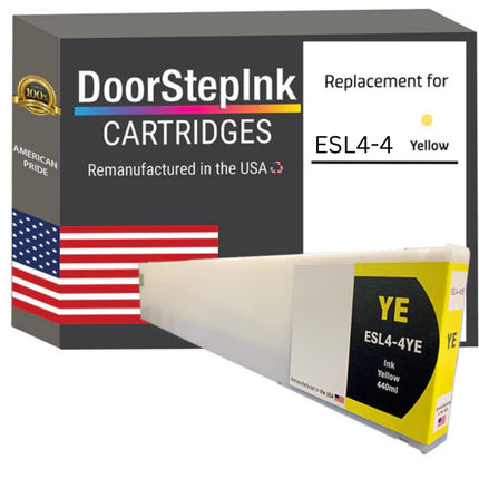 DoorStepInk Brand for Roland ESL4-4YE 440mL Yellow Remanufactured in the USA Ink Cartridge