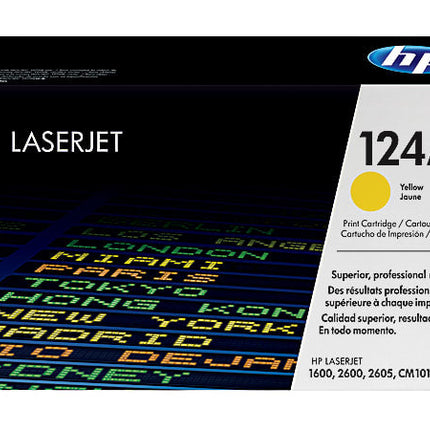 HP 124A High Yield Yellow LaserJet Toner Cartridge, Q6002A