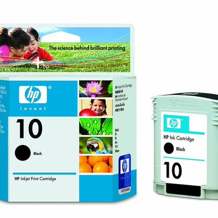 HP 10 Standard-Yield Black Inkjet Cartridge, C4840A