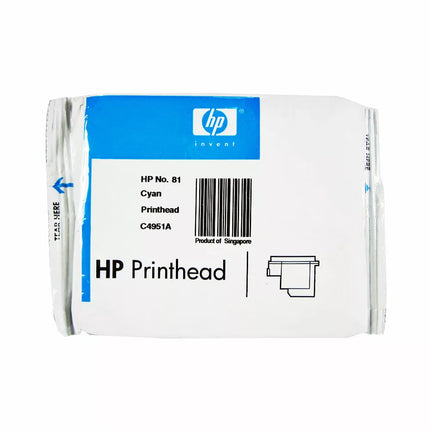 Genuine HP 81 Cyan Printhead ONLY DesignJet Ink Cartridge, C4951A