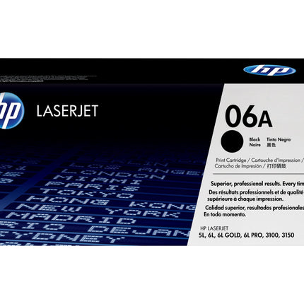 HP 06A Black LaserJet Toner Cartridge, C3906A