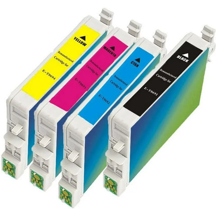 DoorStepInk Brand For Epson T069 1 Black / 3 Color 4-Pack Remanufactured in the USA