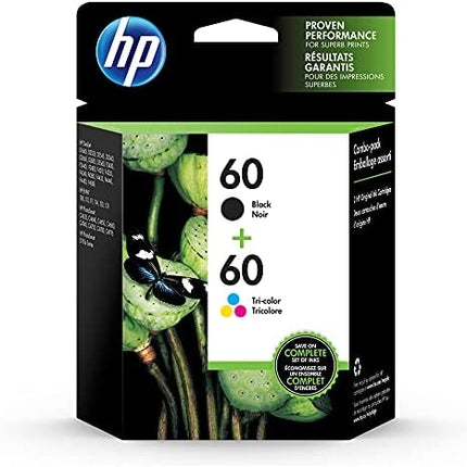 Original HP 60 Black & Color Ink Cartridge-Combo Pack