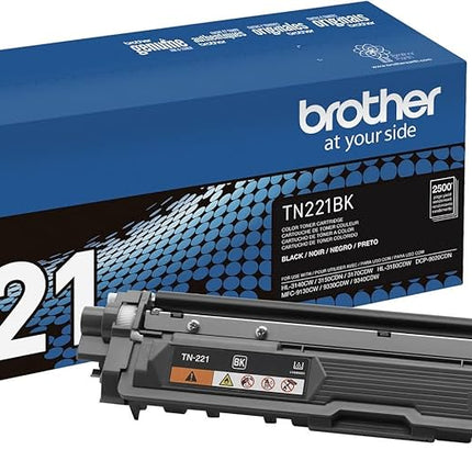 Brother TN-221 Standard-Yield Black Toner Cartridge, TN221BK